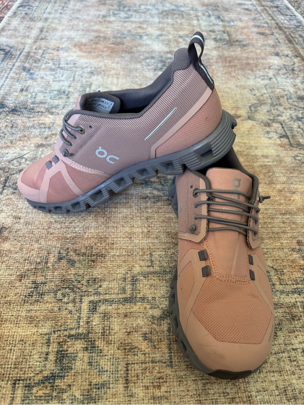 On Running Women Sneakers in Dusty Rose with Gray Accents - Picture 13 of 16